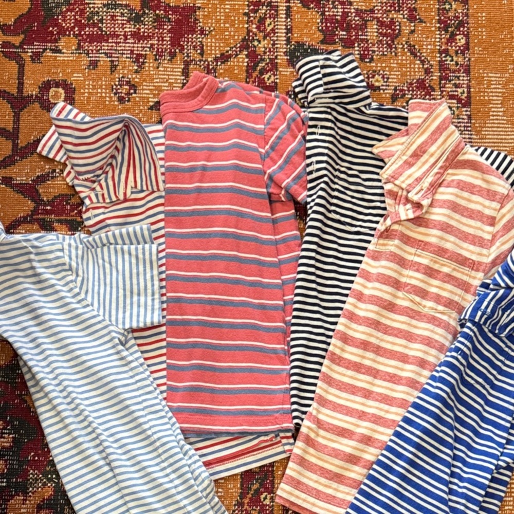 J. Crew Kids Striped Polo Shirts Crewcuts Boys Excellent Bundle 6-7 Small S SM